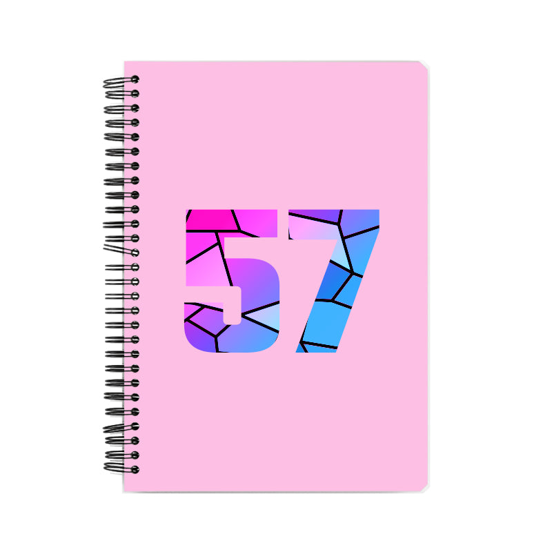 Notebook Plus One 57 Number Spiral Notebook (Light Pink)