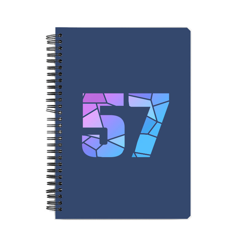Notebook Plus One 57 Number Spiral Notebook (Navy Blue)