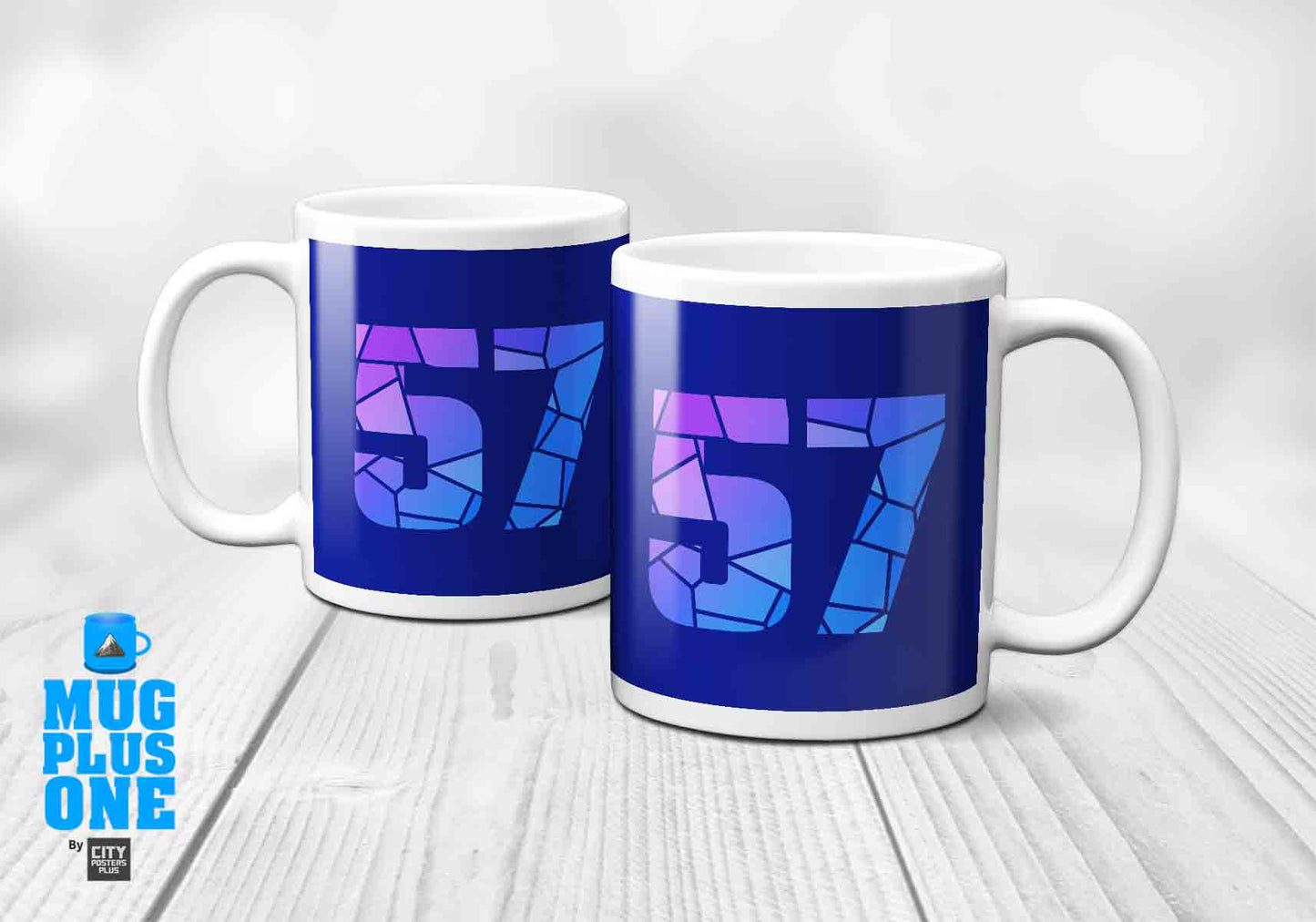 57 Number Mug (Royal Blue)