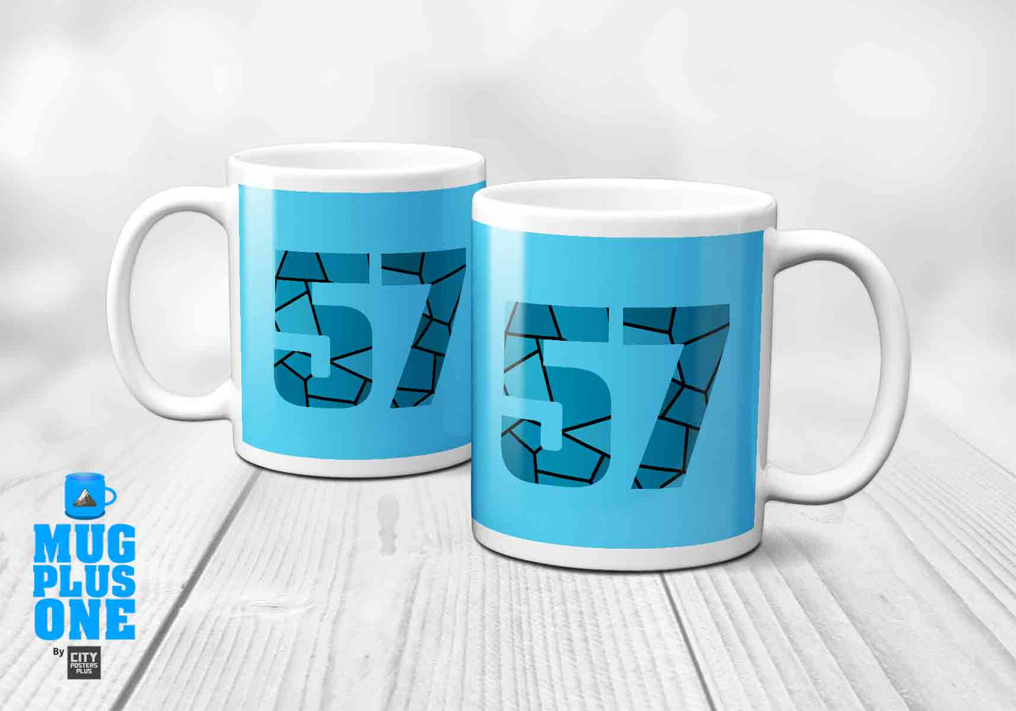 57 Number Mug (Sky Blue)
