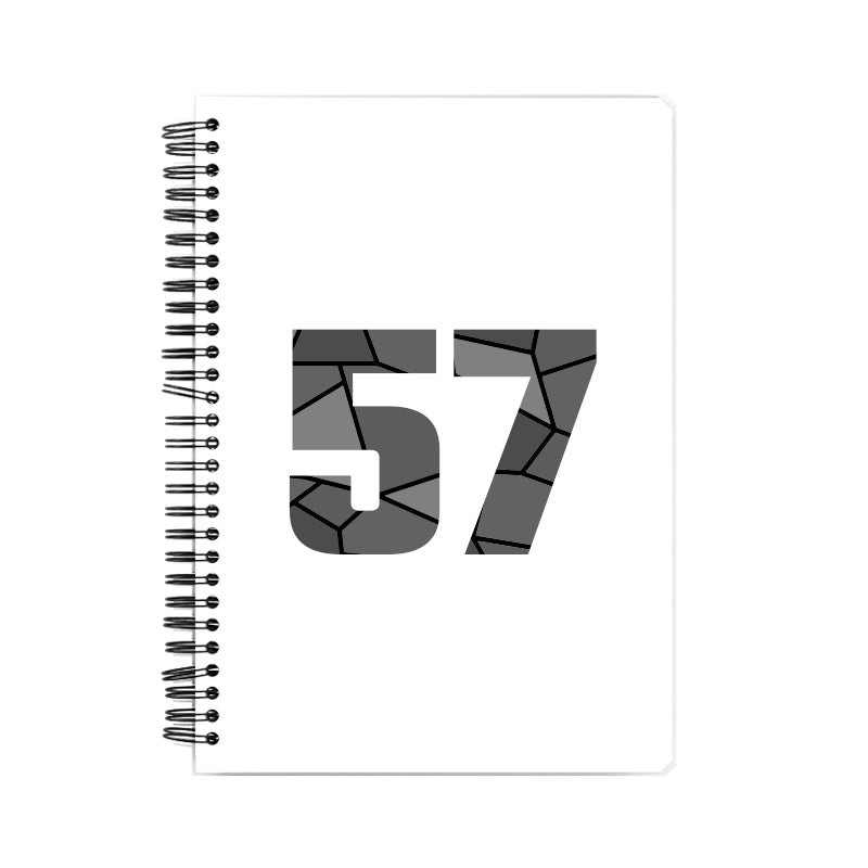 Notebook Plus One 57 Number Spiral Notebook (White)