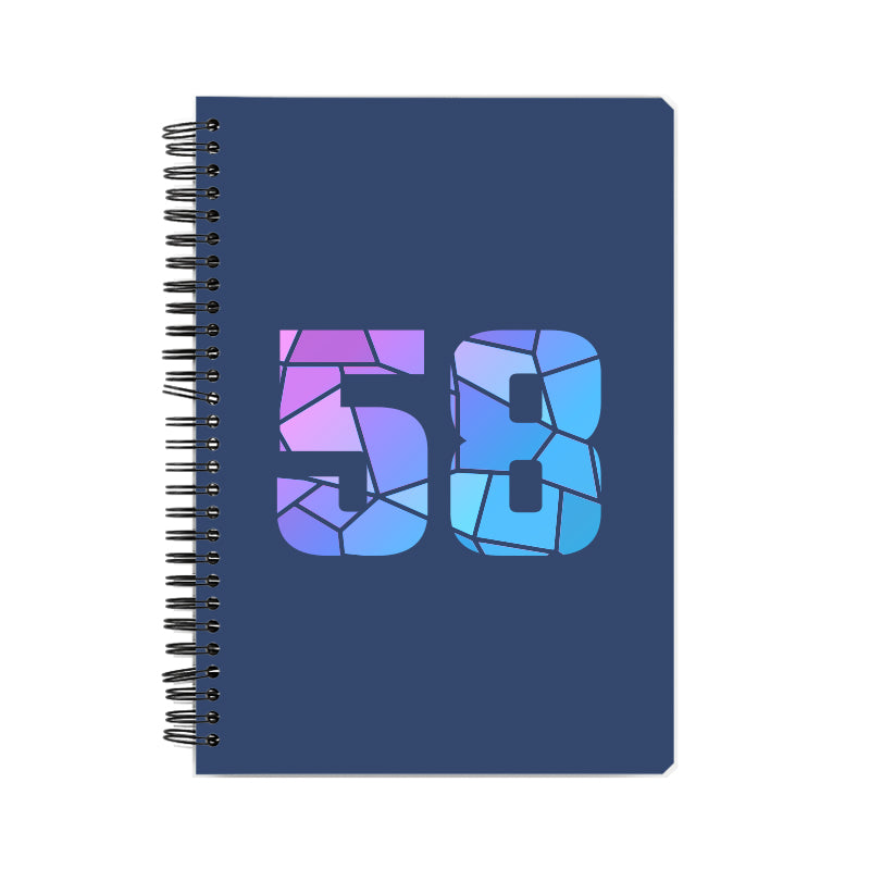 Notebook Plus One 58 Number Spiral Notebook (Navy Blue)