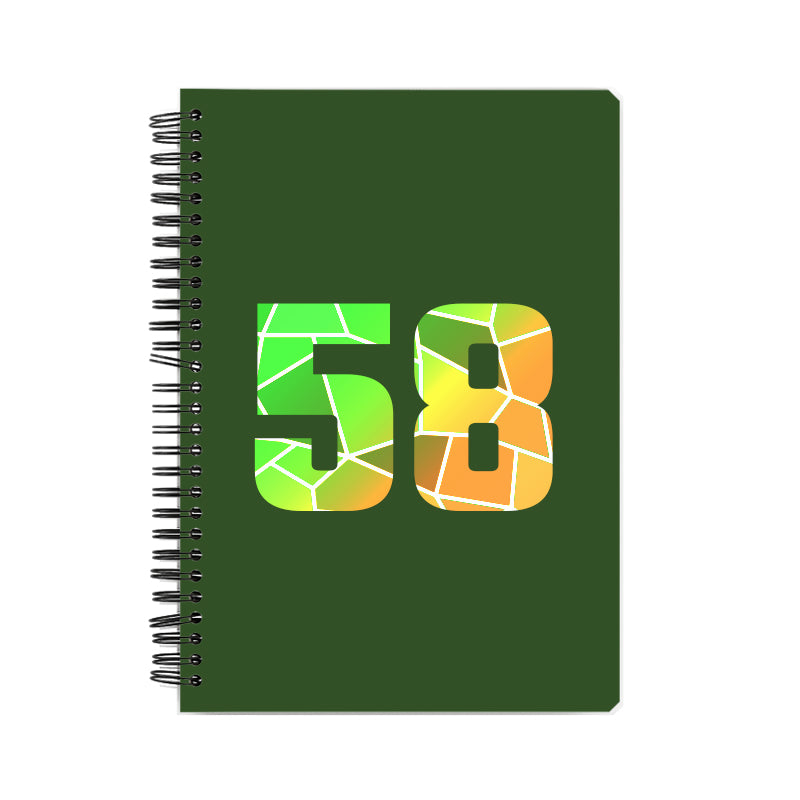 Notebook Plus One 58 Number Spiral Notebook (Olive Green)