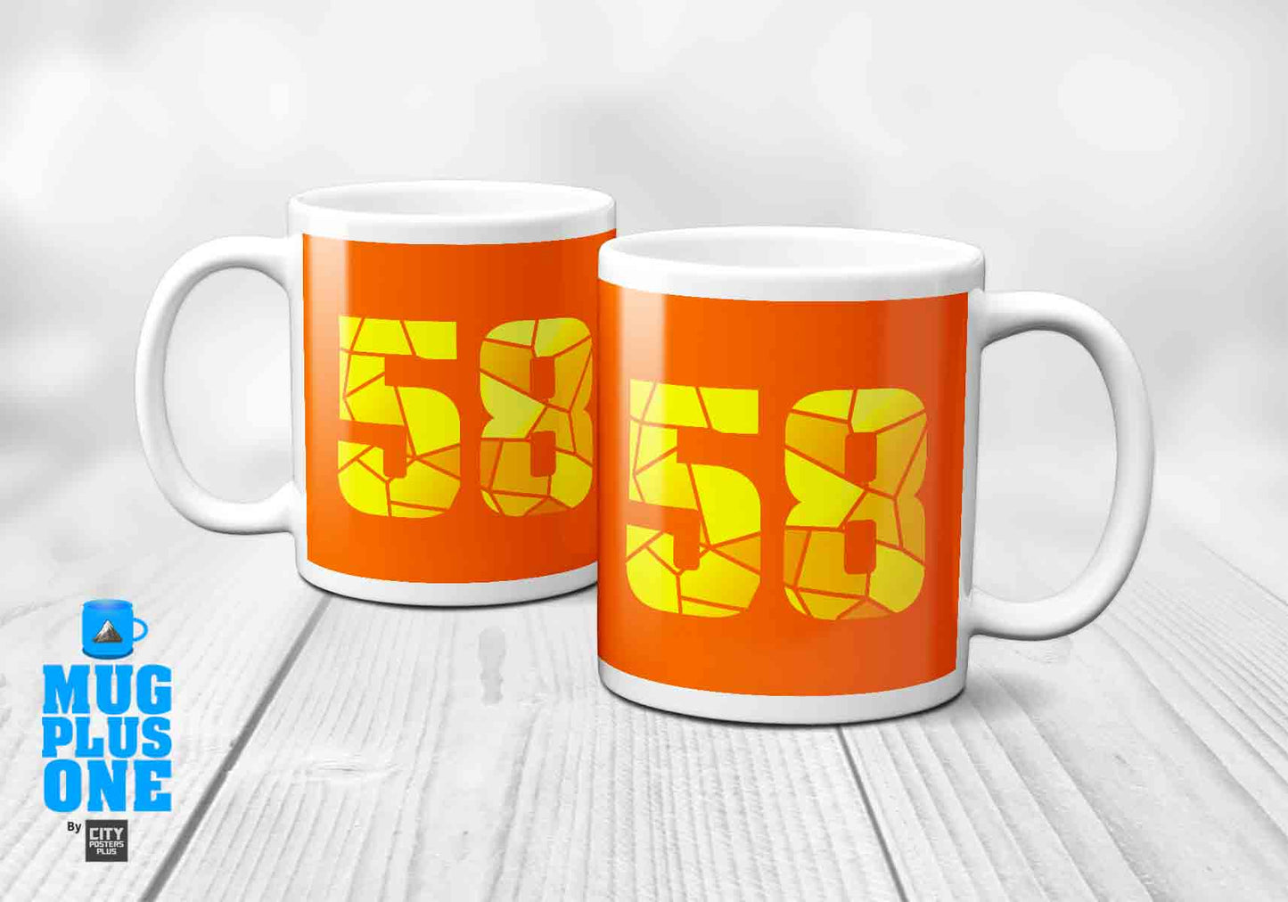 58 Number Mug (Orange)