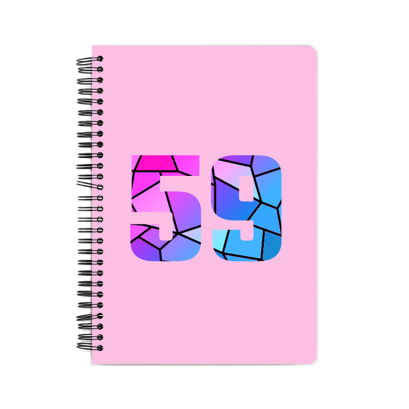 59 Number Notebook (Light Pink)