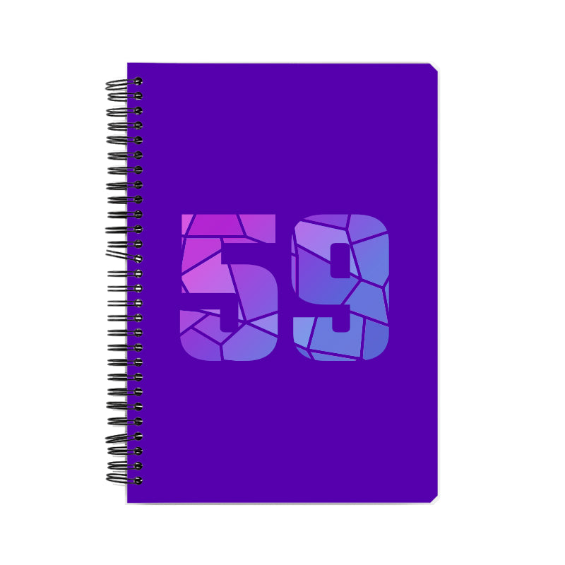 Notebook Plus One 59 Number Spiral Notebook (Purple)