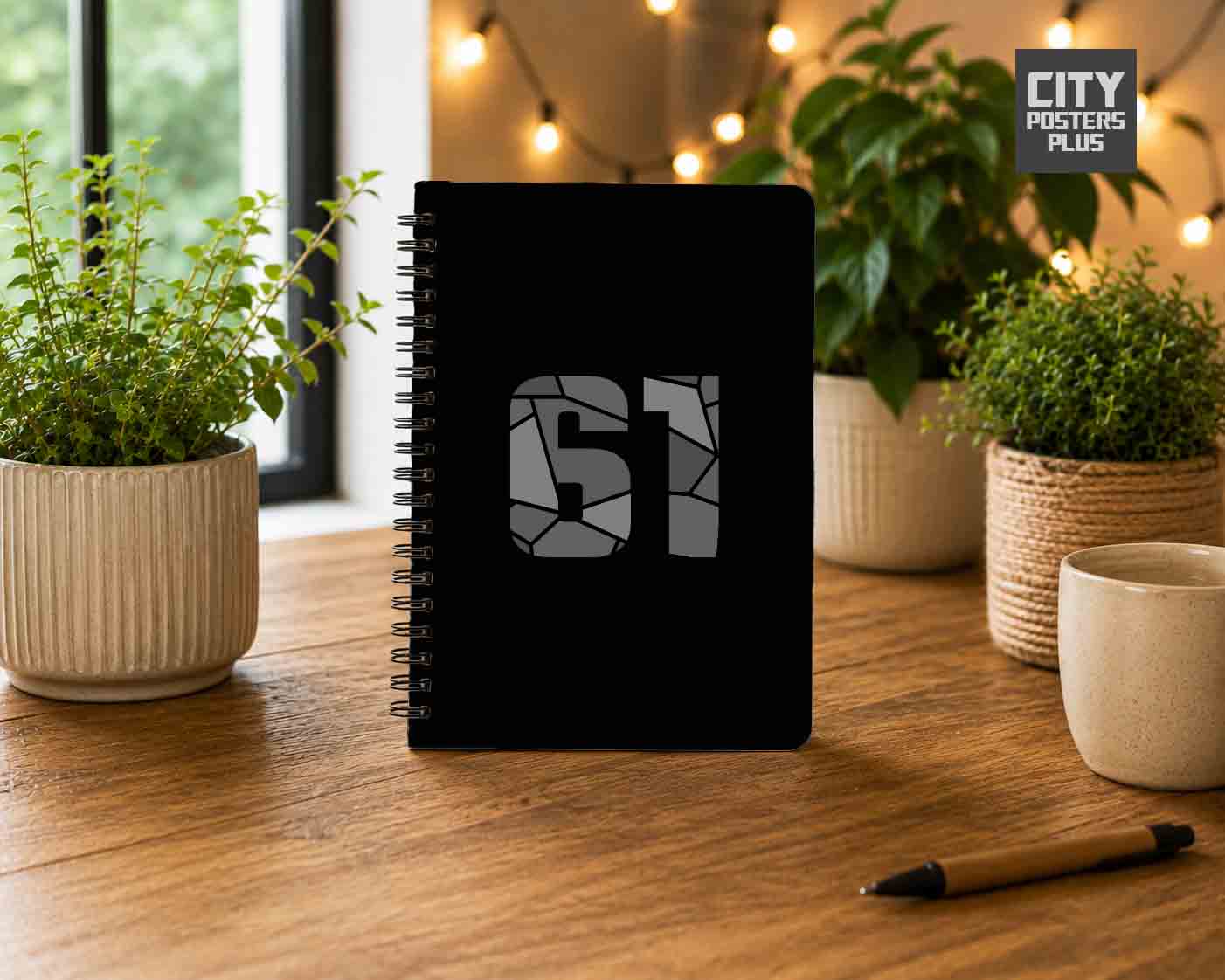 61 Number Notebook (Black)