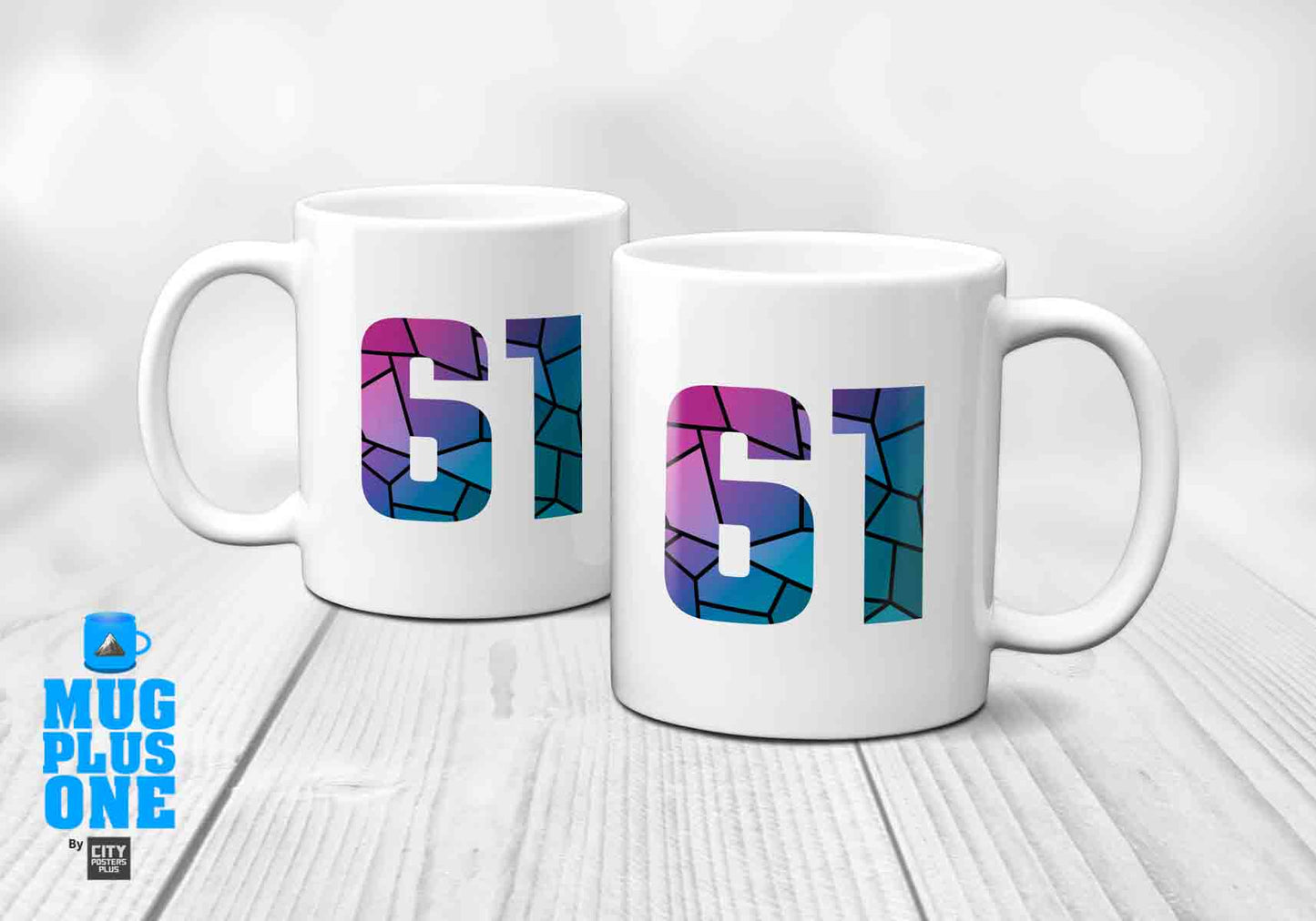 61 Number Mug (White)