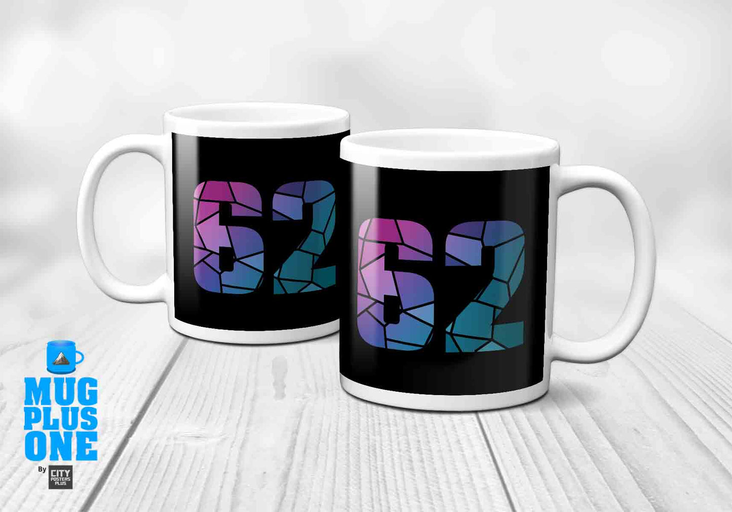 62 Number Mug (Black)