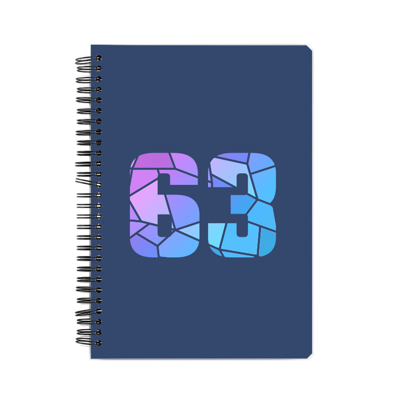 Notebook Plus One 63 Number Spiral Notebook (Navy Blue)