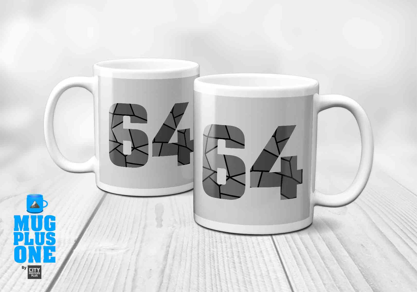 64 Number Mug (Melange Grey)