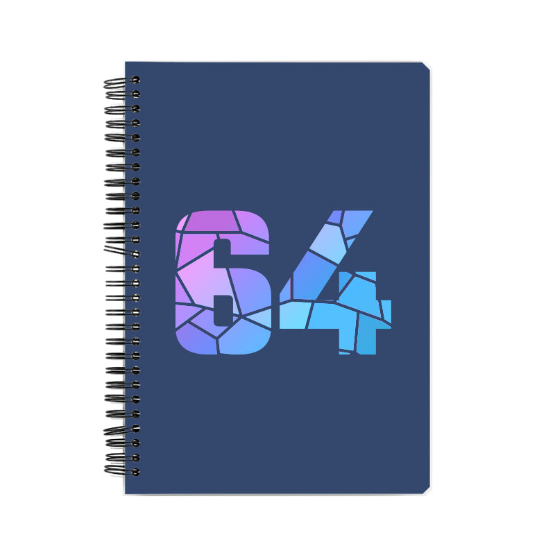 64 Number Notebook (Navy Blue)