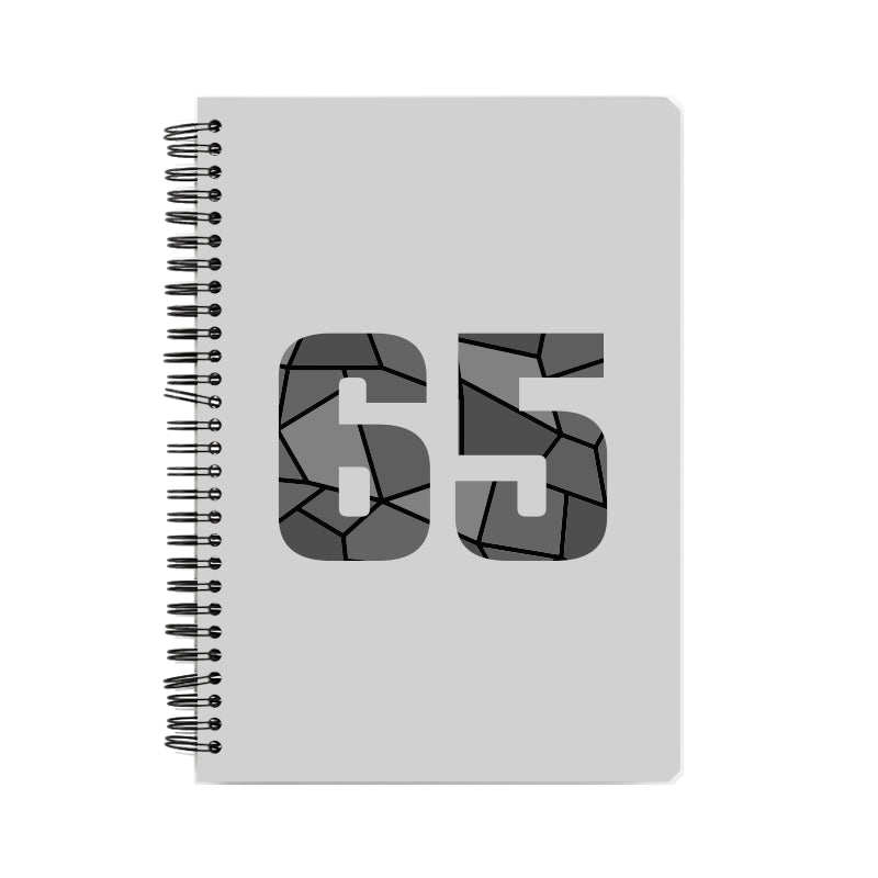 Notebook Plus One 65 Number Spiral Notebook (Melange Grey)