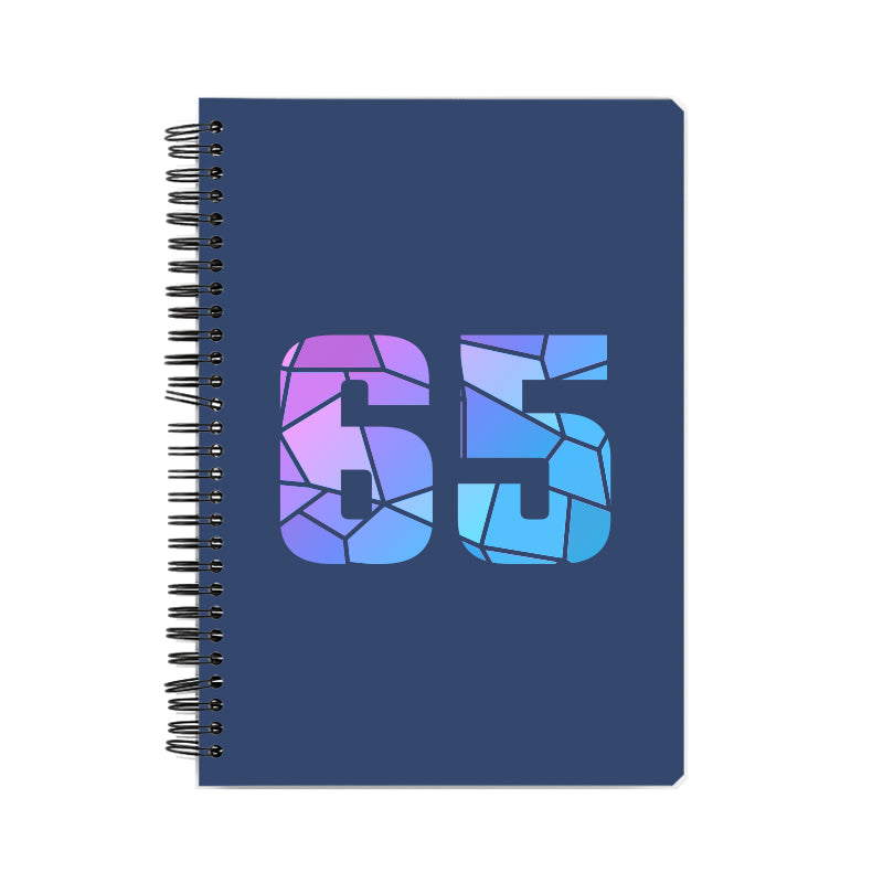 65 Number Notebook (Navy Blue)