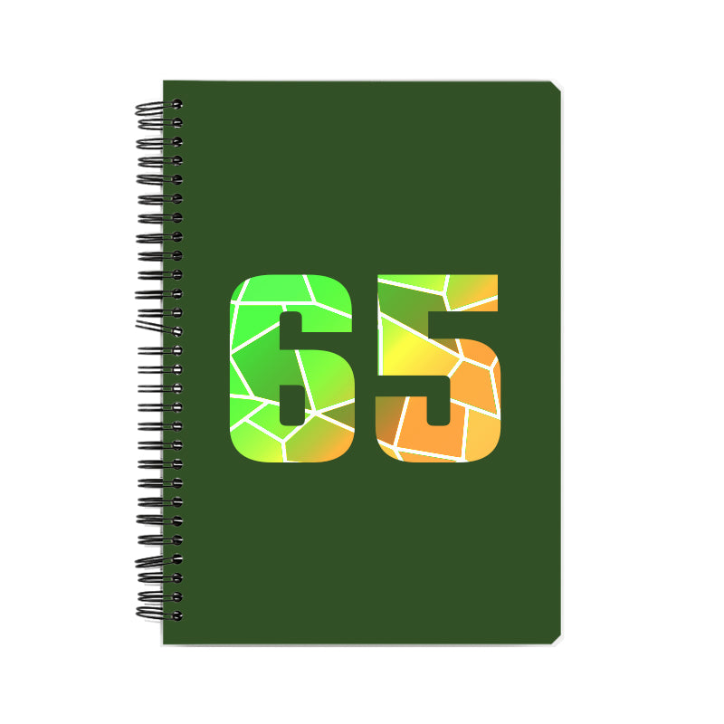 Notebook Plus One 65 Number Spiral Notebook (Olive Green)