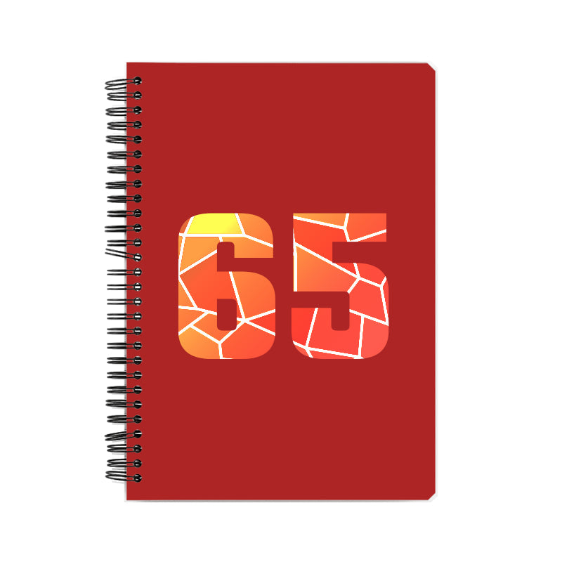 Notebook Plus One 65 Number Spiral Notebook (Red)