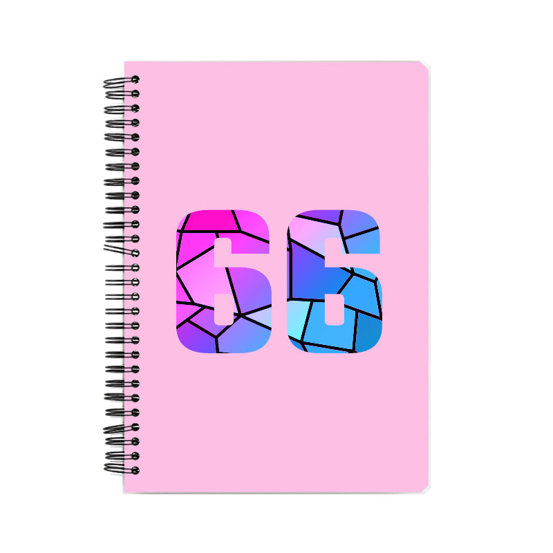 Notebook Plus One 66 Number Spiral Notebook (Light Pink)