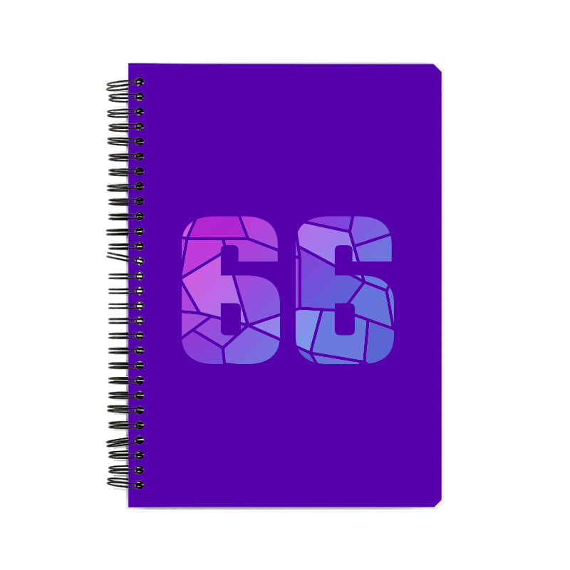Notebook Plus One 66 Number Spiral Notebook (Purple)