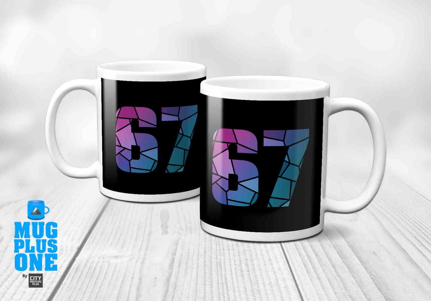 67 Number Mug (Black)