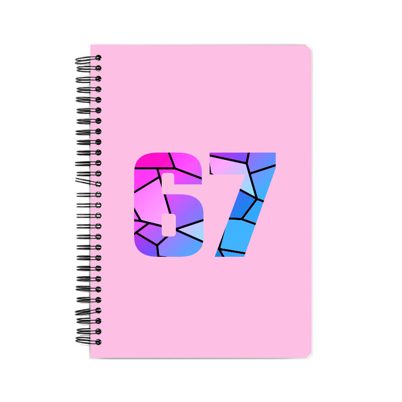 Notebook Plus One 67 Number Spiral Notebook (Light Pink)