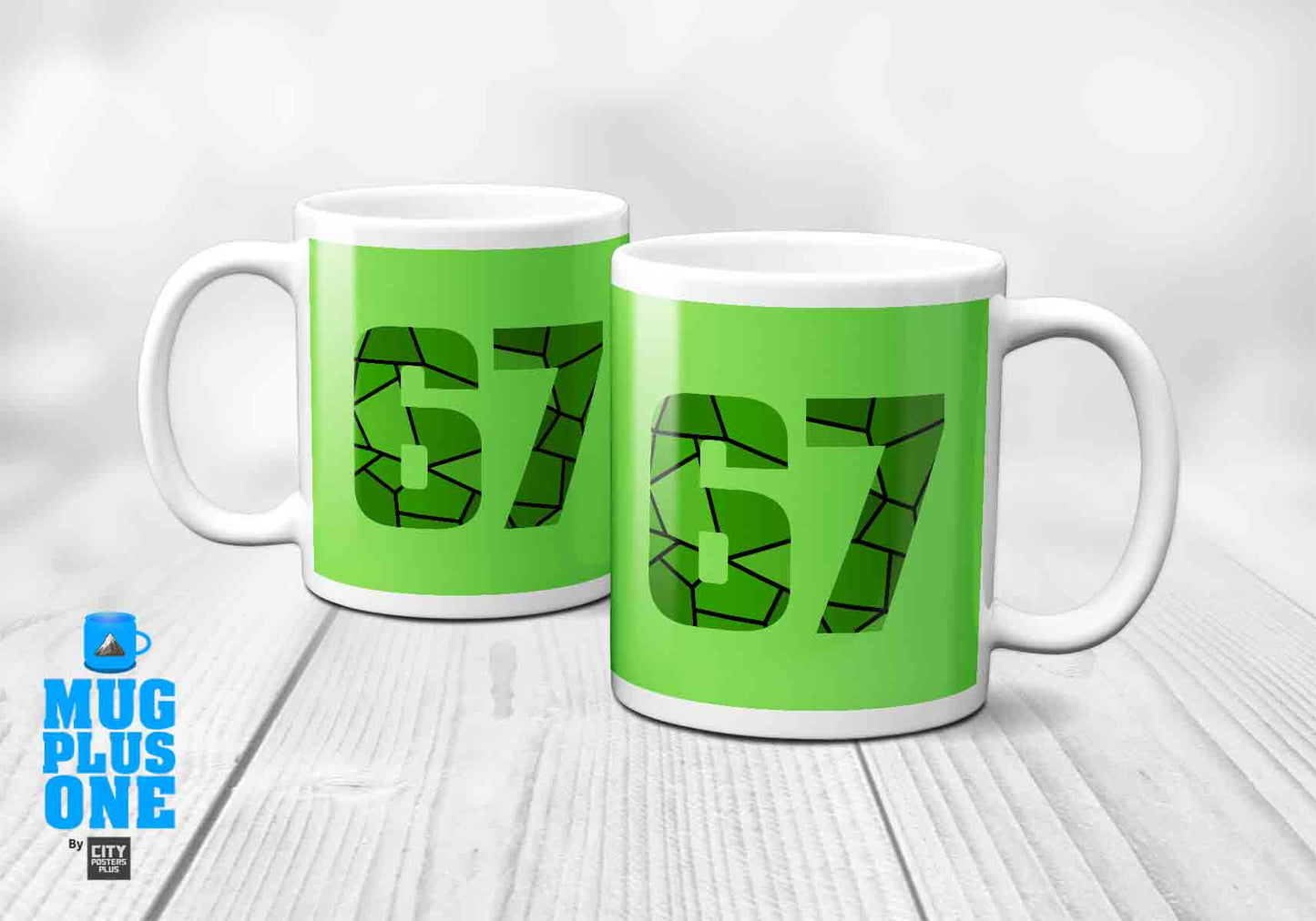 67 Number Mug (Liril Green)