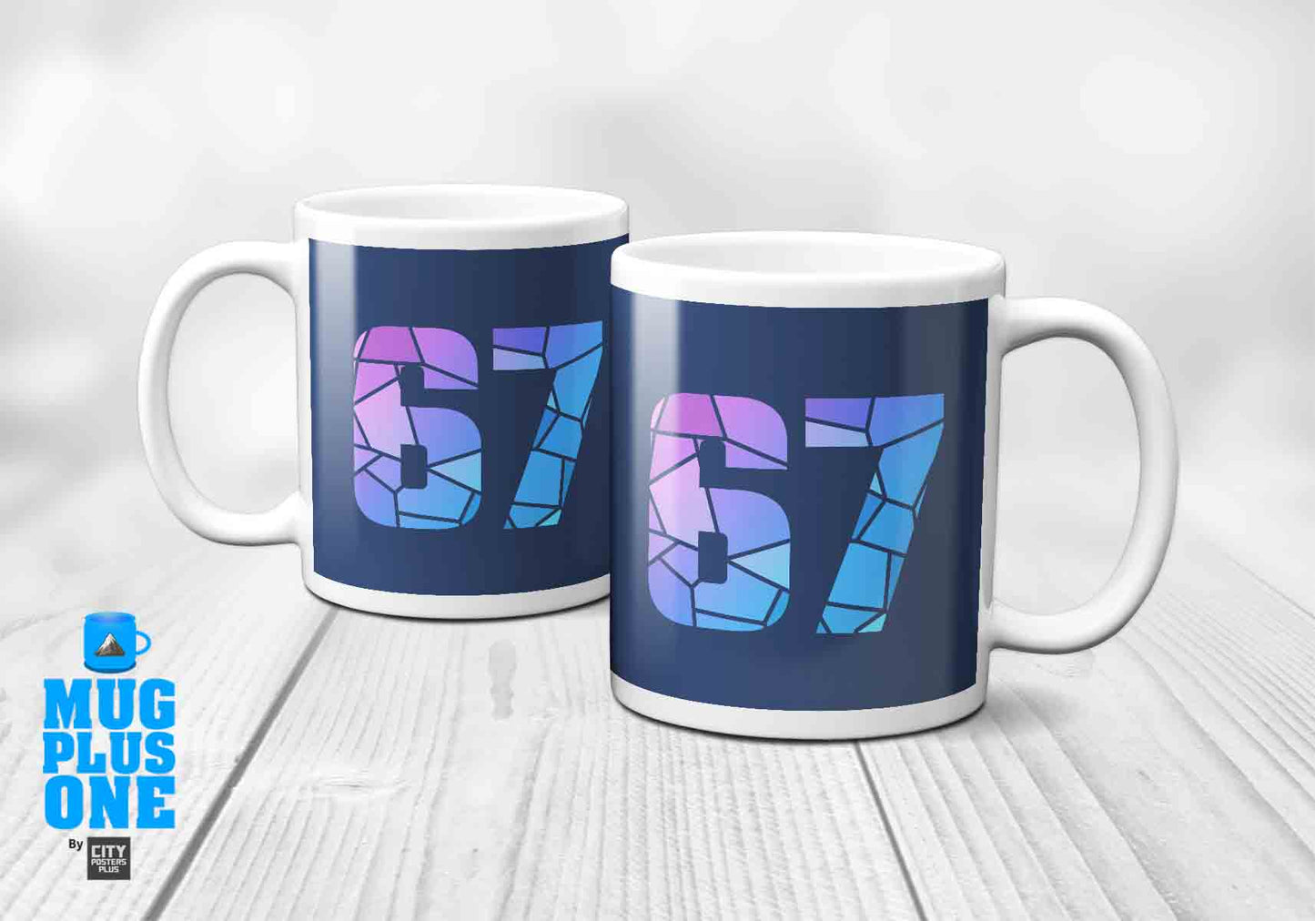 67 Number Mug (Navy Blue)