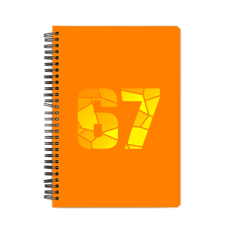 67 Number Notebook (Orange)