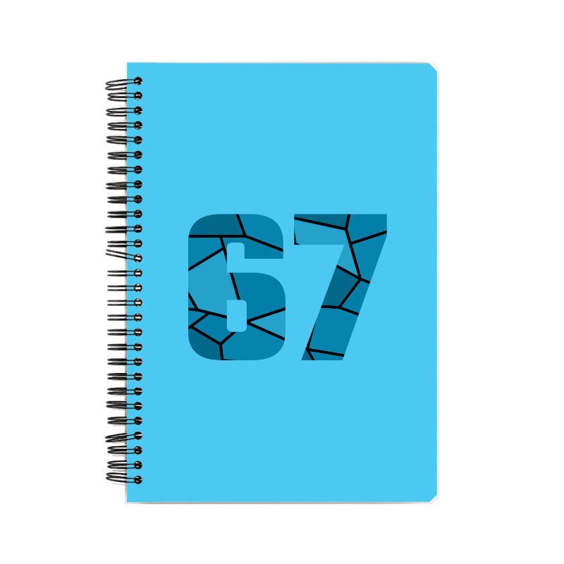Notebook Plus One 67 Number Spiral Notebook (Sky Blue)