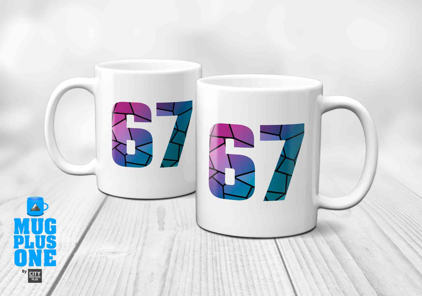 67 Number Mug (White)