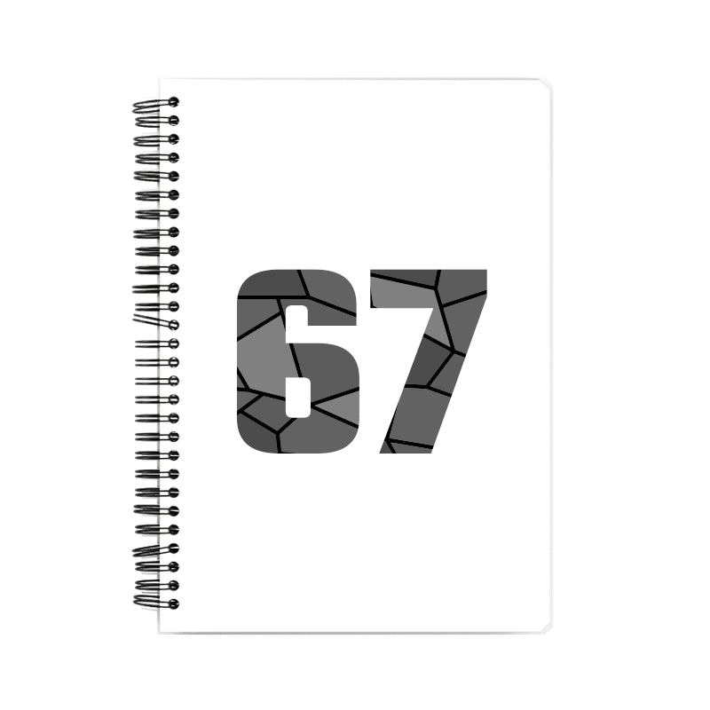 Notebook Plus One 67 Number Spiral Notebook (White)