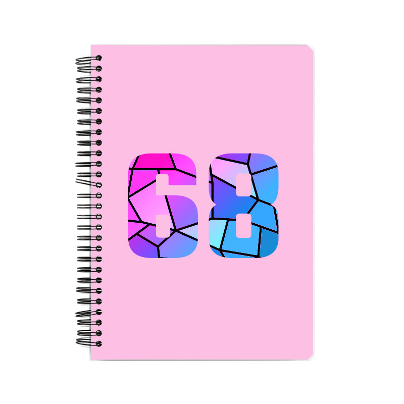 Notebook Plus One 68 Number Spiral Notebook (Light Pink)