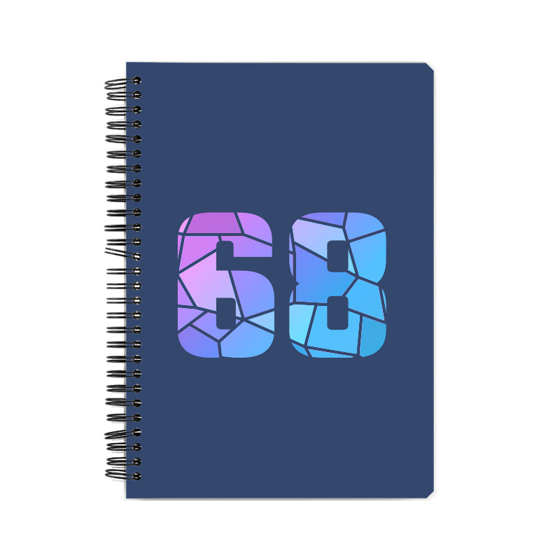Notebook Plus One 68 Number Spiral Notebook (Navy Blue)