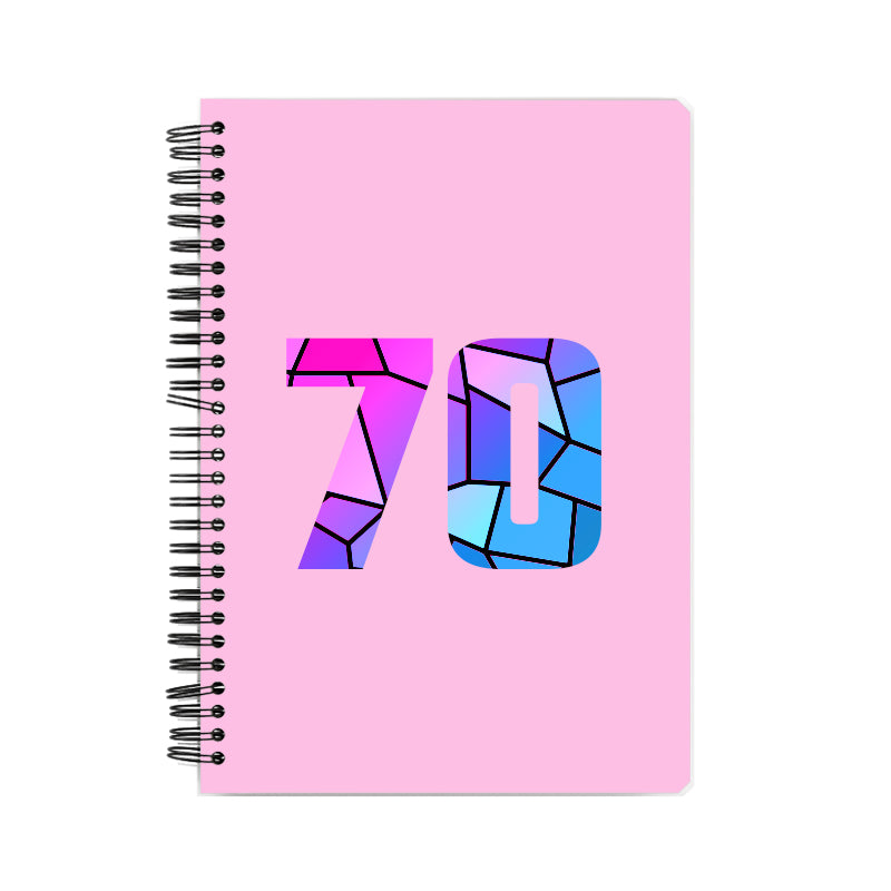 Notebook Plus One 70 Number Spiral Notebook (Light Pink)