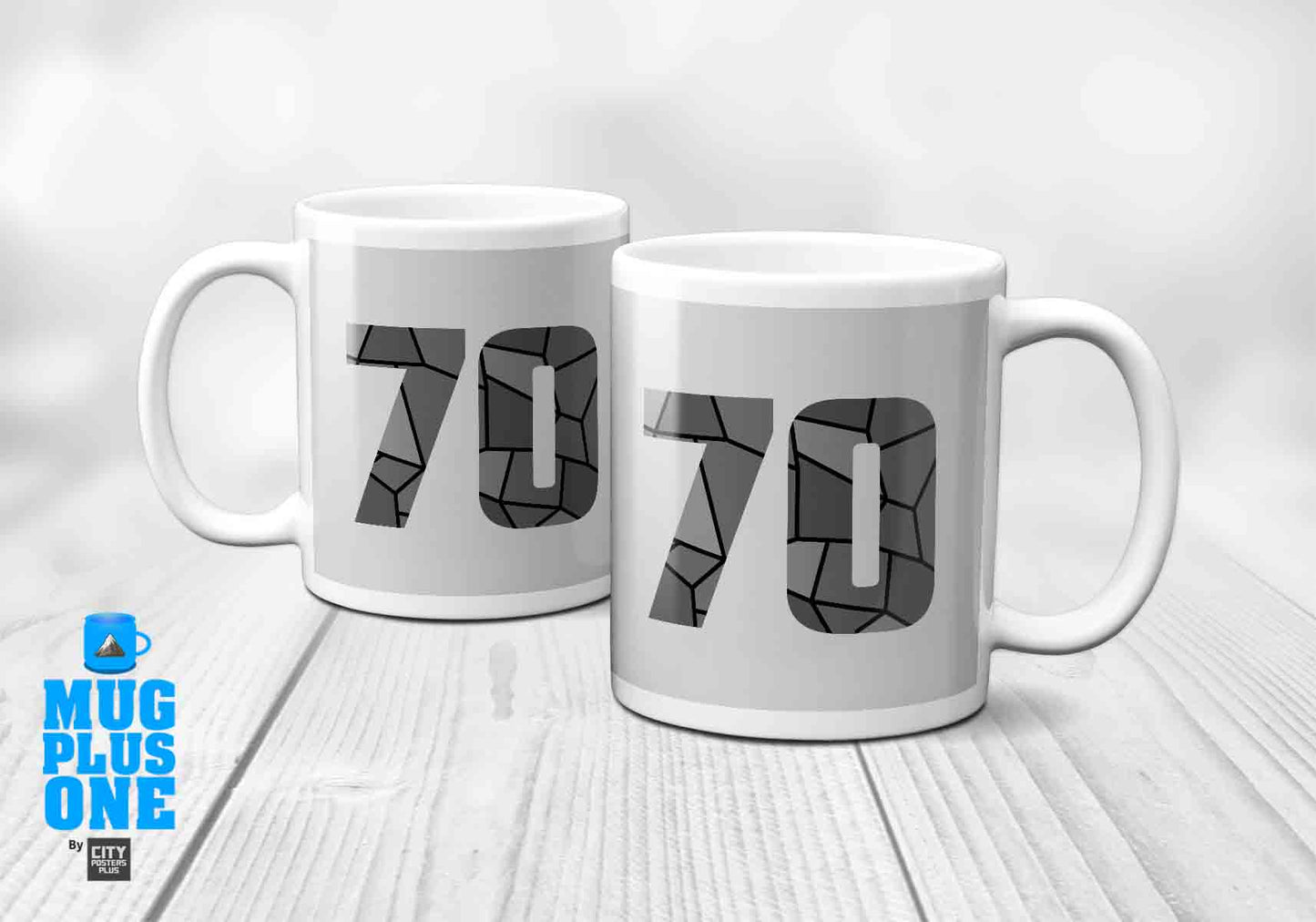 70 Number Mug (Melange Grey)