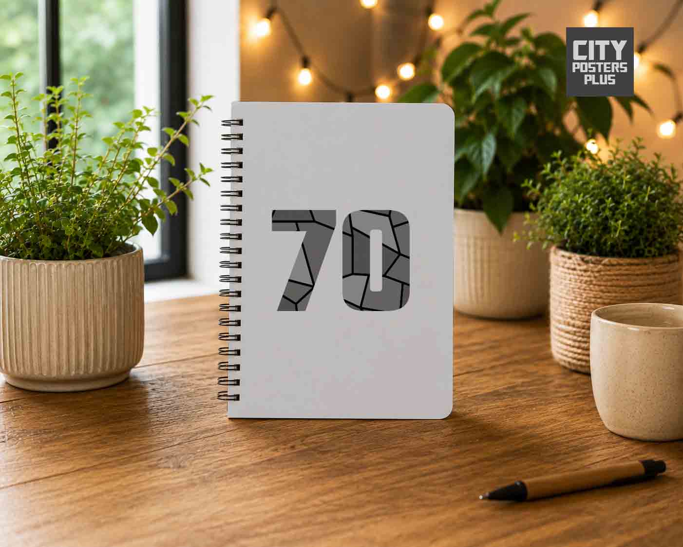 70 Number Notebook (Melange Grey)