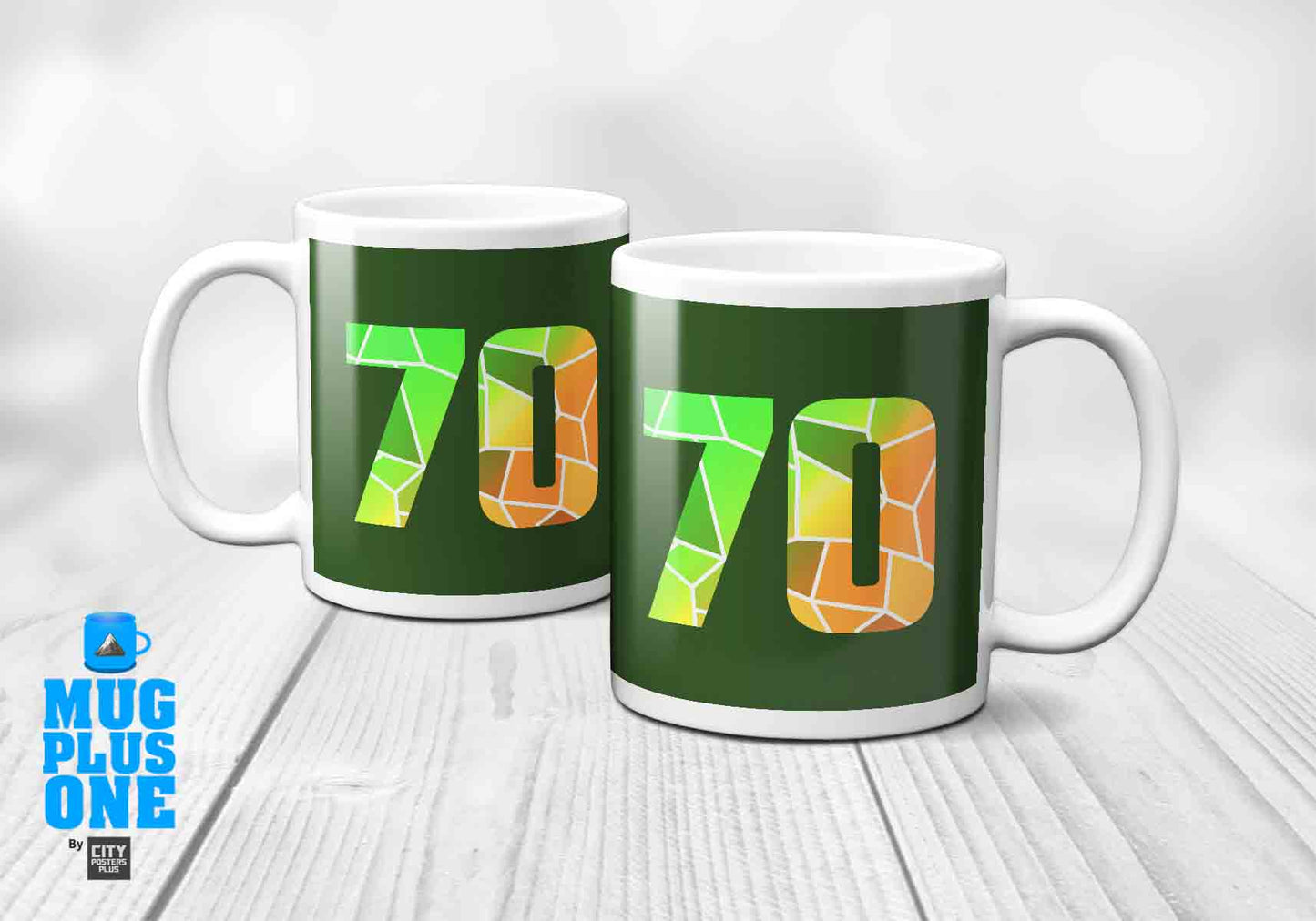 70 Number Mug (Olive Green)