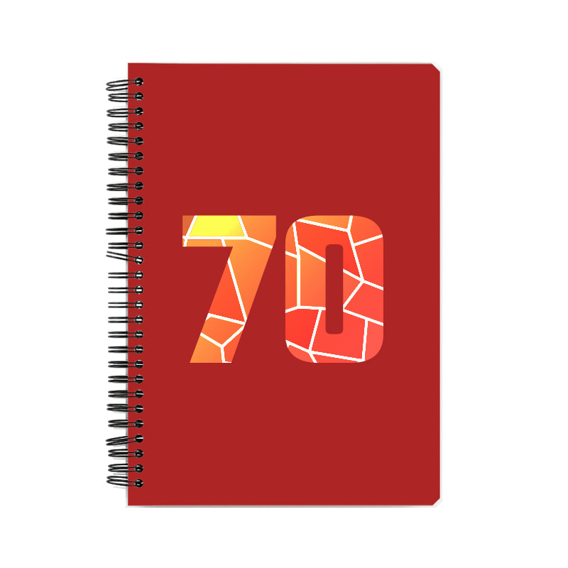Notebook Plus One 70 Number Spiral Notebook (Red)