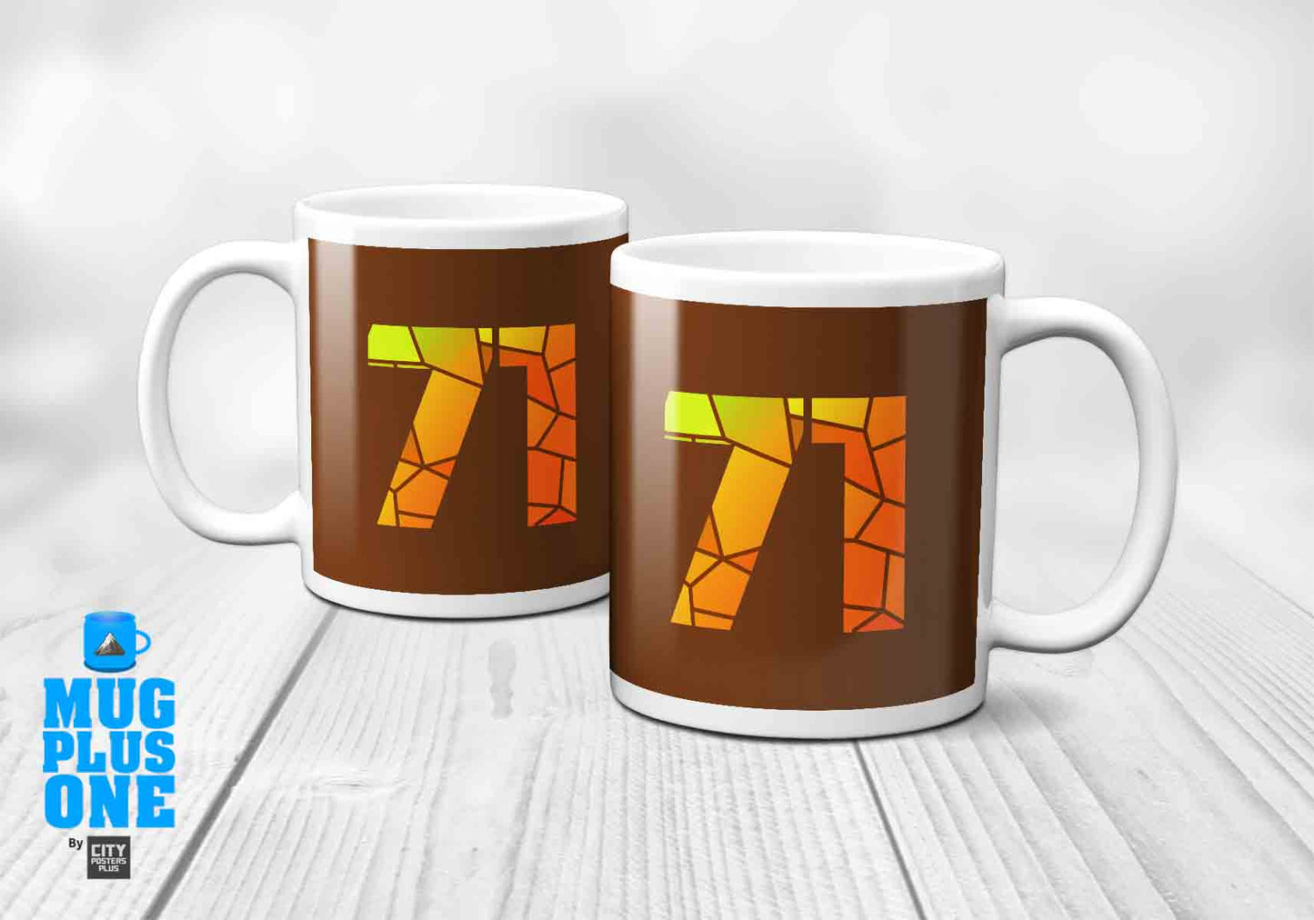 71 Number Mug (Brown)