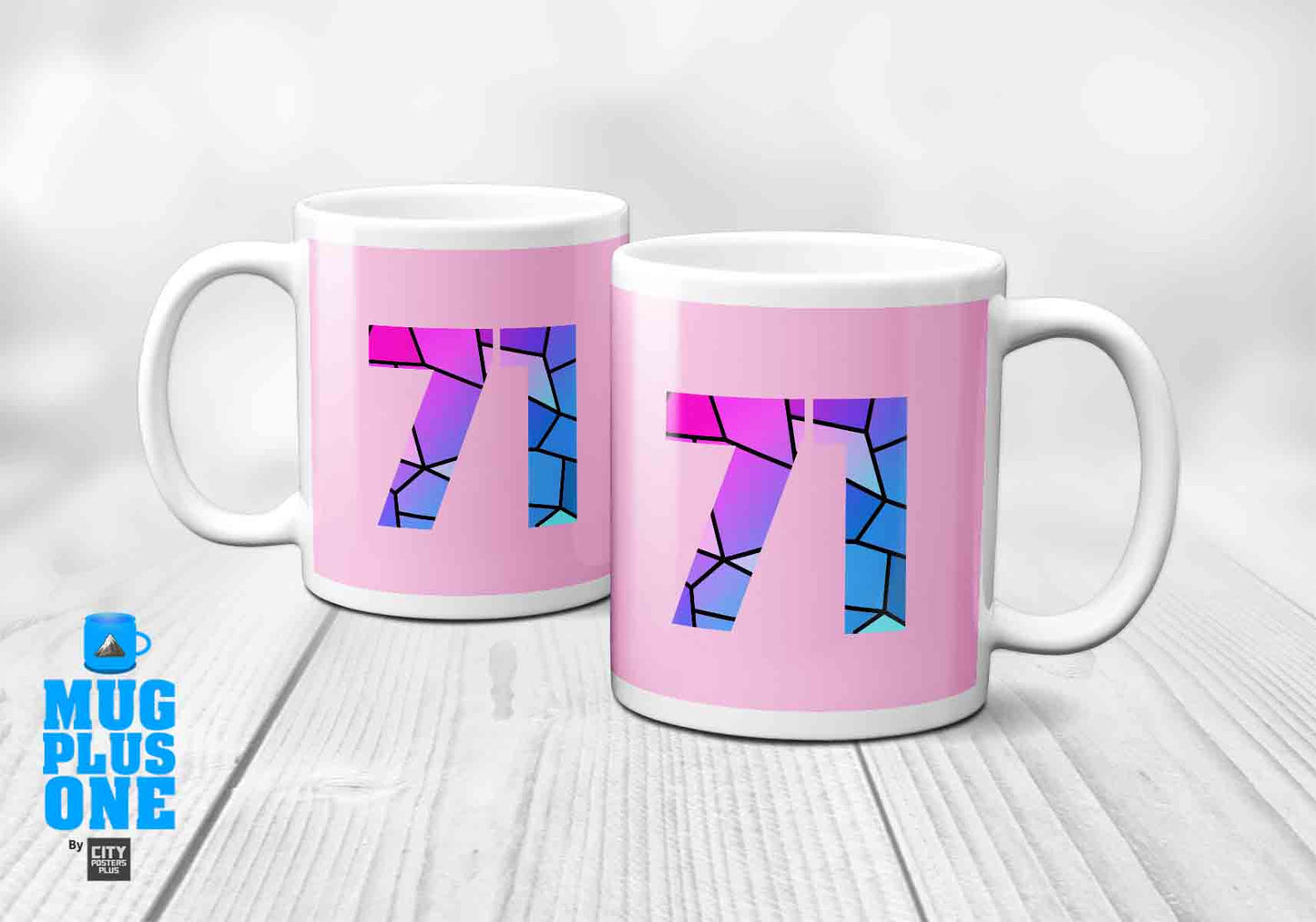 71 Number Mug (Light Pink)