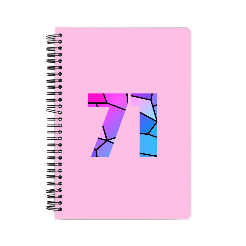 Notebook Plus One 71 Number Spiral Notebook (Light Pink)