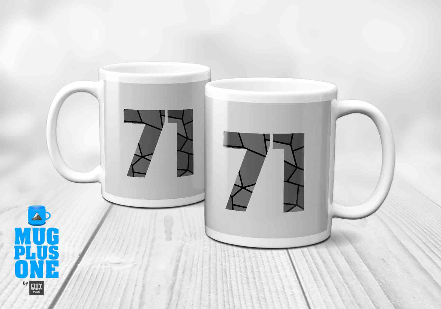 71 Number Mug (Melange Grey)