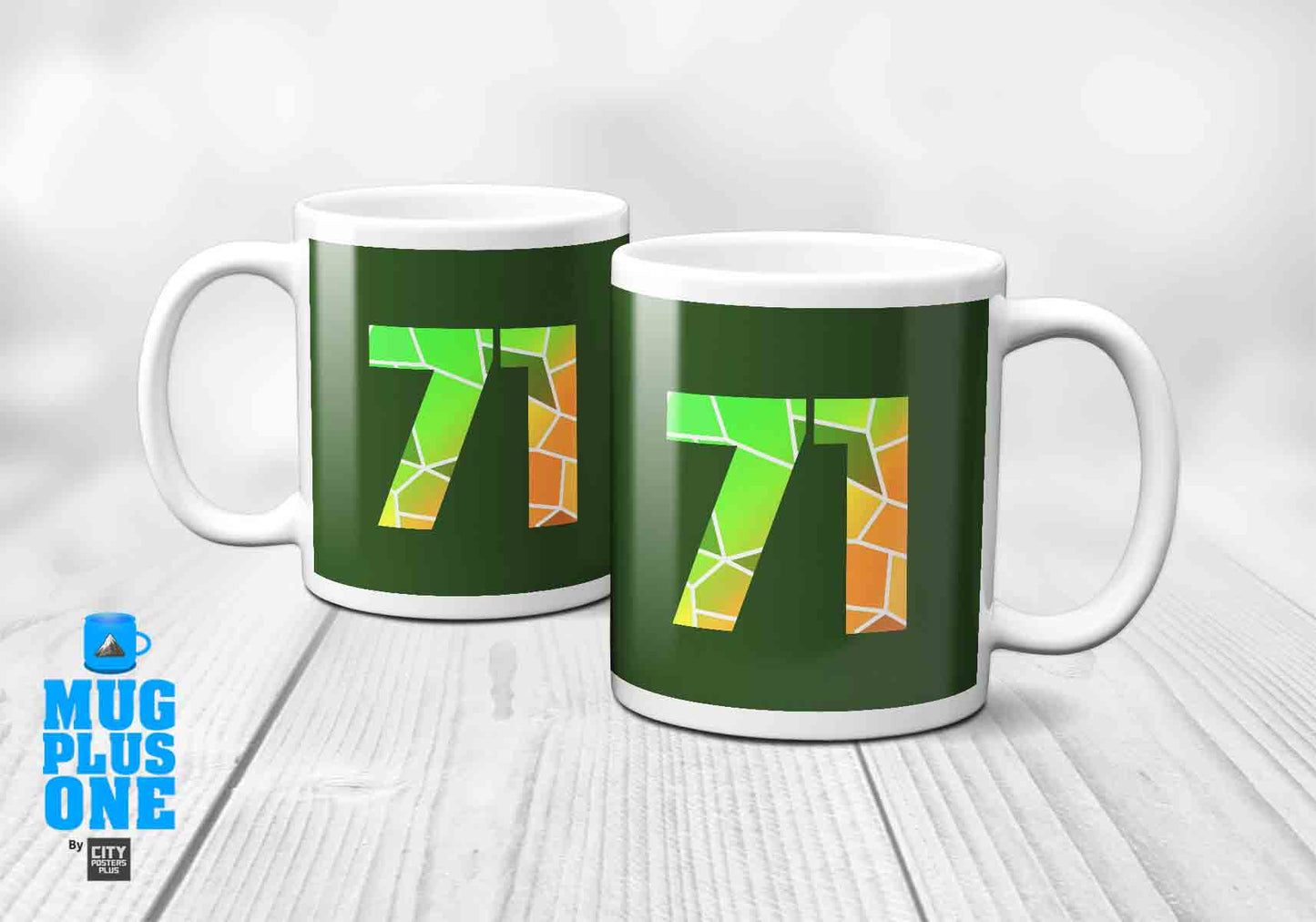 71 Number Mug (Olive Green)