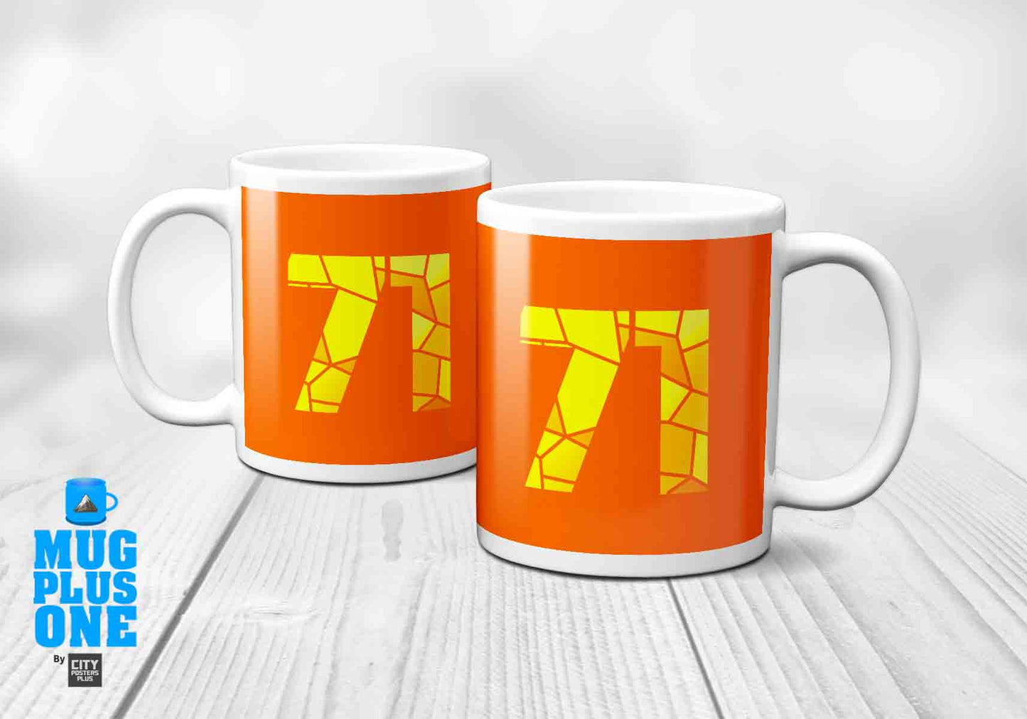 71 Number Mug (Orange)