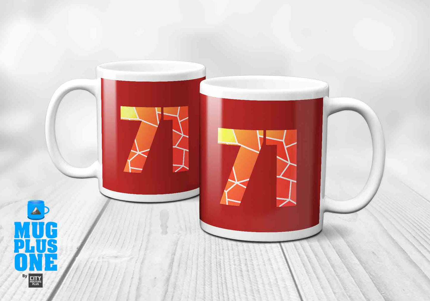 71 Number Mug (Red)