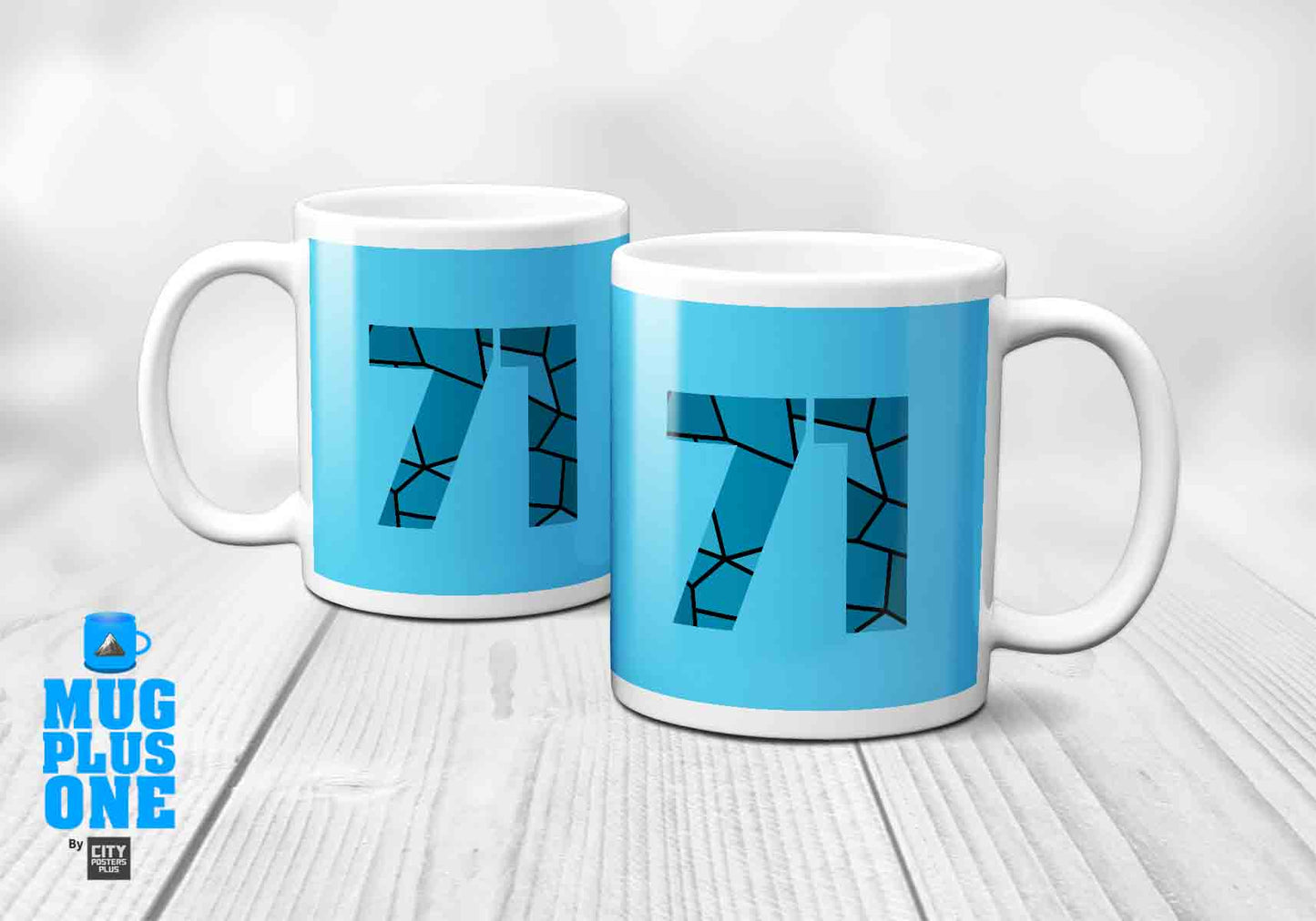 71 Number Mug (Sky Blue)