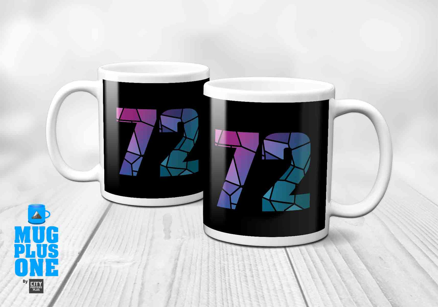 72 Number Mug (Black)