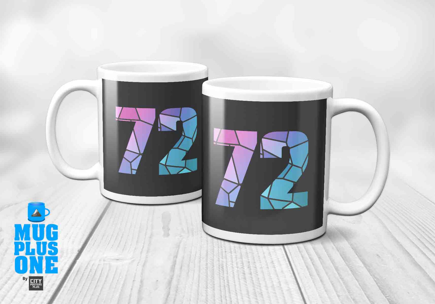 72 Number Mug (Charcoal Grey)