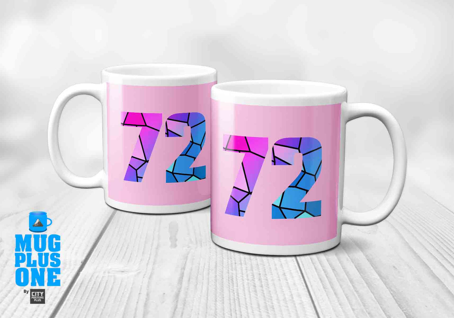 72 Number Mug (Light Pink)