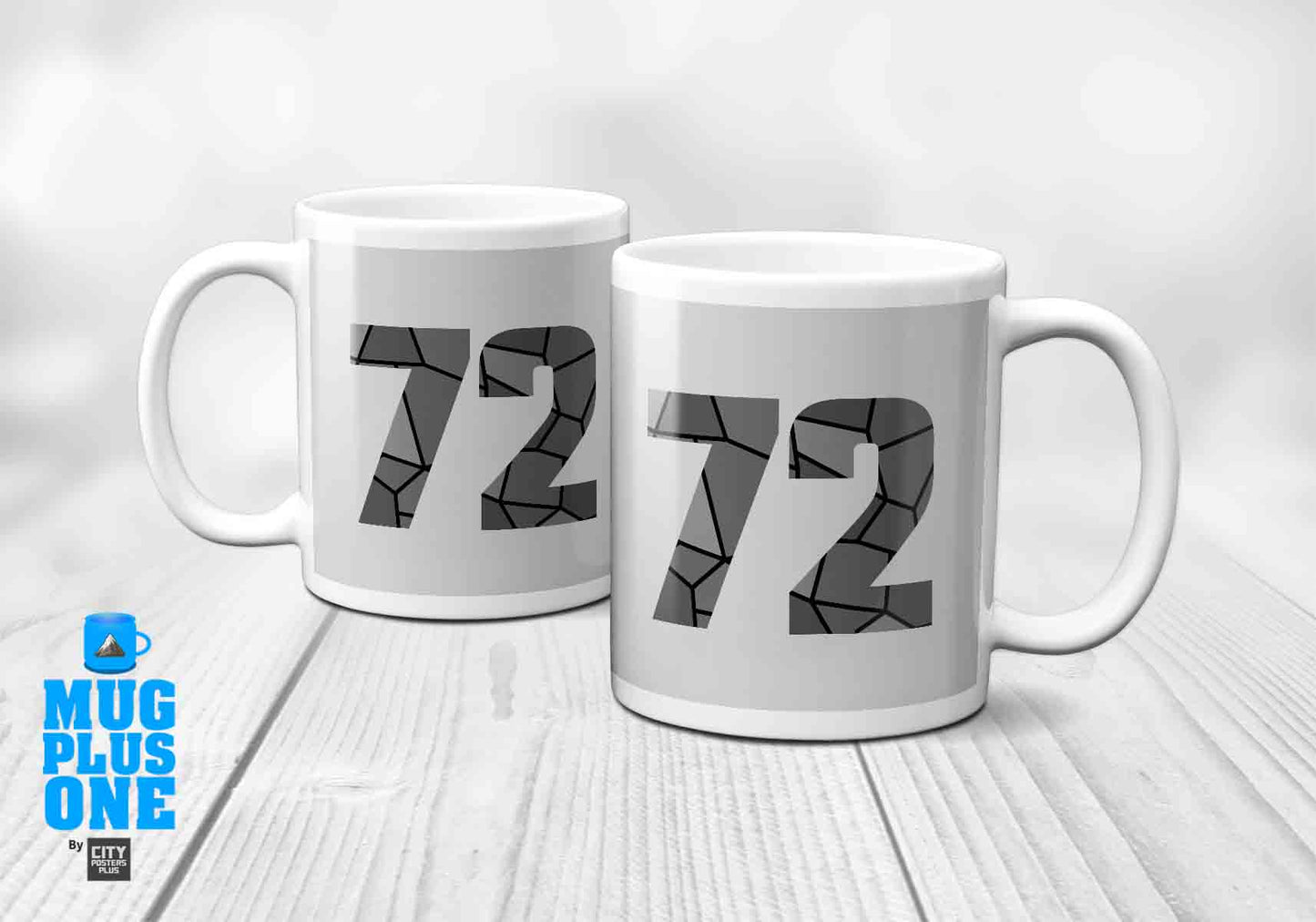 72 Number Mug (Melange Grey)
