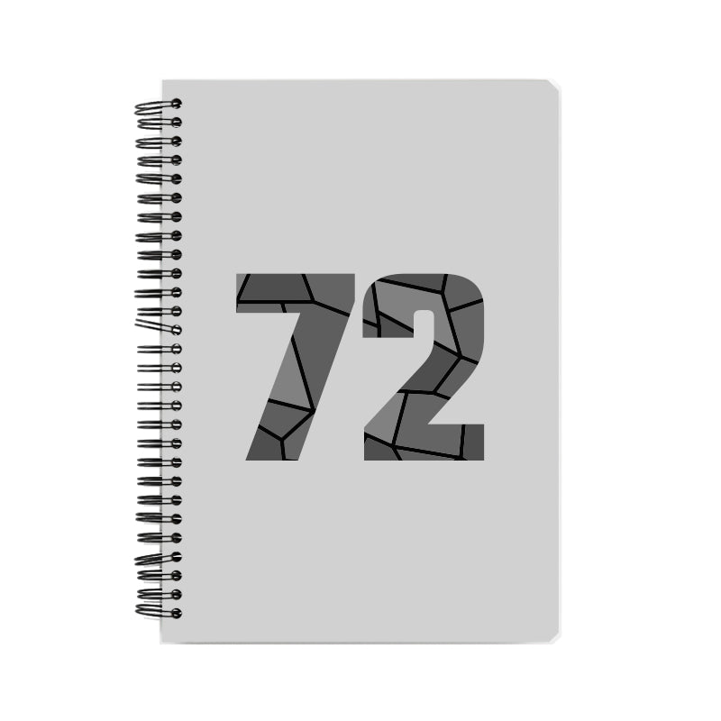 Notebook Plus One 72 Number Spiral Notebook (Melange Grey)